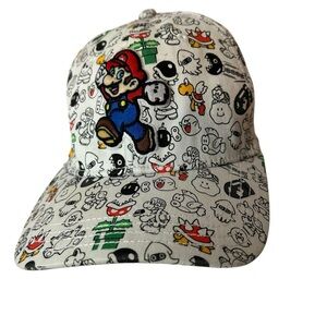 A-flex Nintendo Super Mario Fitted Hat One Size all over print Y2k